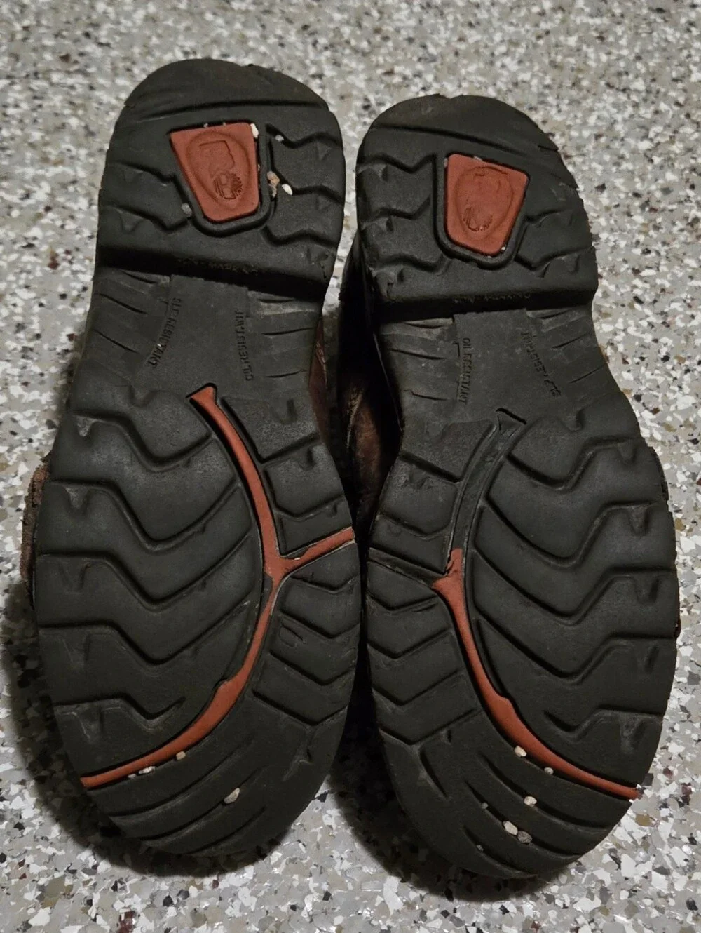 Men's Brown Leather Steel Toe Waterproof Boots Size 9.5